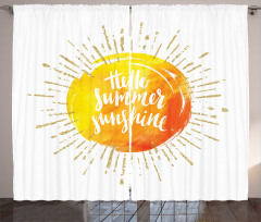 Summer Holiday Words Curtain