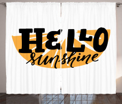 Funny Hand Lettering Curtain