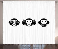 Simple Animal Graphic Curtain