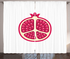 Cartoon Pomegranate Seeds Curtain