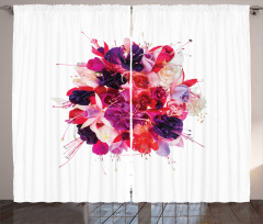 Bouquet of Exotic Flowers Curtain