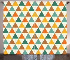 Repeating Retro Triangles Curtain