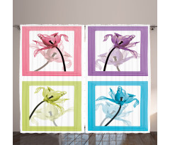 Flowers in Frames Curtain