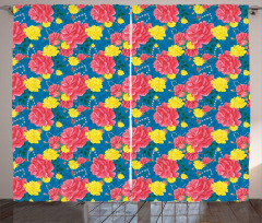 Valentine's Rose Blossoms Curtain