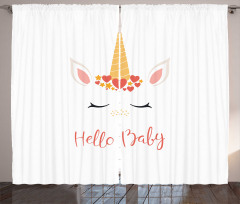 Nursery Lettering Horns Curtain