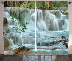 Waterfall Jungle Stream Tree Curtain