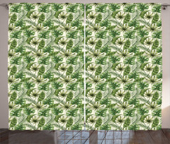 Hawaiian Elements in Green Curtain