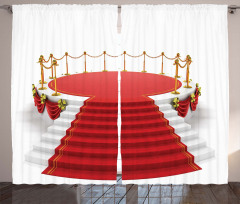 Round Stage with Stairs Curtain