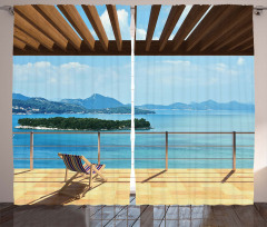 Balcony Panoramic Seascape Curtain