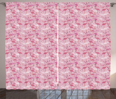 Animals in Pinkish Tones Curtain