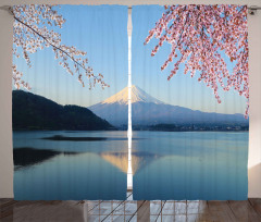 Japan Mountain and Sakura Curtain