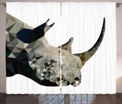 Polygonal Savannah Wildlife Curtain