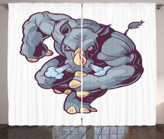 Anthropomorphic Mascot Run Curtain