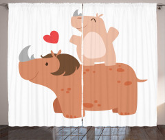 Mother and Calf with Heart Curtain