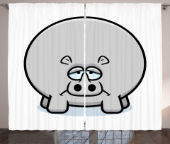 Animal with Sad Expression Curtain