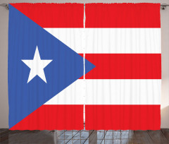 Ülkeler Perde Büyük Puerto Rico Bayrağı Desenli Gezi