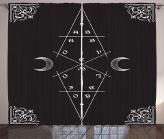Mystical Style Moon Curtain