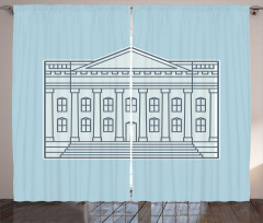 USA Custom House Theme Curtain