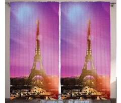 Colorful Sky Paris Curtain