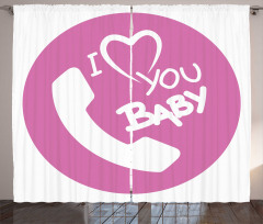 I Love You Baby Message Curtain