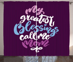 Calligraphic Message Mother Curtain