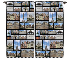 France Iconic Landmarks Photo Curtain