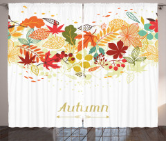 Autumn Leaves Border Curtain