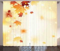 Abstract Maple Leaves Bokeh Curtain