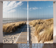 Summer Germany Coastal Sea Curtain