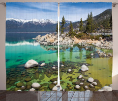 Sierra Nevada Lake Photo Curtain