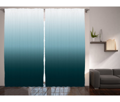 Teal Shades Design Curtain