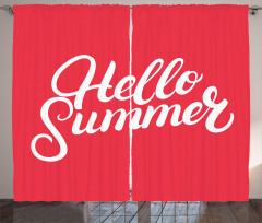 Kaligrafi Perde Hello Summer Yazılı Modern ve Havalı İkon