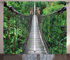 Rope Bridge in a Rainforest Curtain