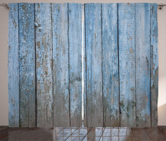 Grungy Painted Wooden Fence Curtain