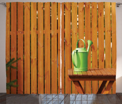 Watering Pot Garden Table Curtain