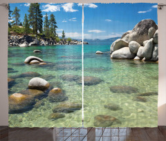 Water Stones Lake Tahoe Curtain