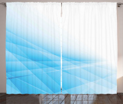 Futuristic Lines Softness Art Curtain