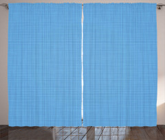 Lines and Strips Blue Abstract Curtain