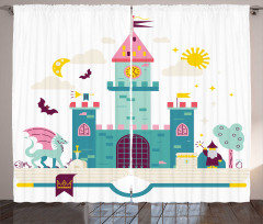 Children Theme Magic Kingdom Curtain