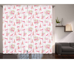 Eiffel French Bouquet Curtain