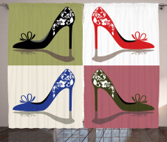 Floral Ornamental Shoes Curtain