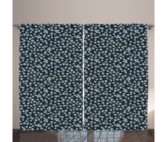 Forget-Me-Not Flower Style Curtain