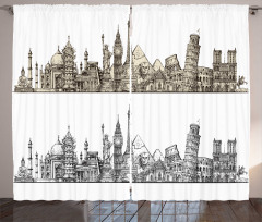 Historical Monument Lines Curtain