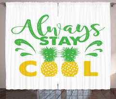 Summer Vibe Pineapple Curtain