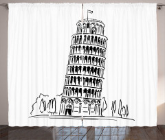 Landmark Piza Tower Europe Curtain