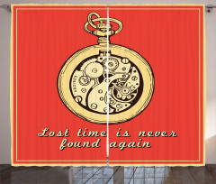 Saying About Time Vintage Curtain