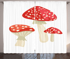 Simple Cartoon Toadstool Curtain