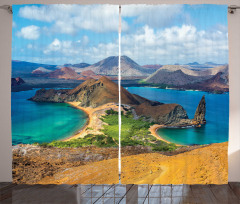 Galapagos Volcanic Scenery Curtain