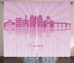 Cuenca City Skyline Travel Curtain