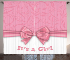 Its a Girl and Ribbon Curtain